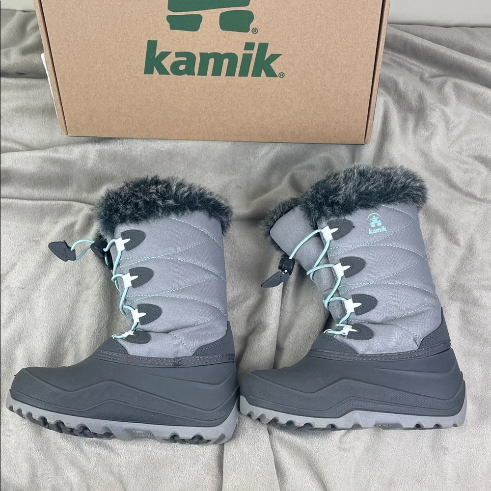 Kamik Snowangel Boots Charcoal Faux Fur